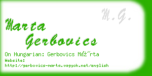 marta gerbovics business card